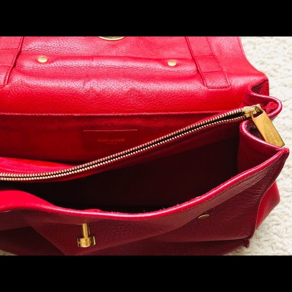 YSL Vintage Red Leather Handbag - Picture 13 of 13